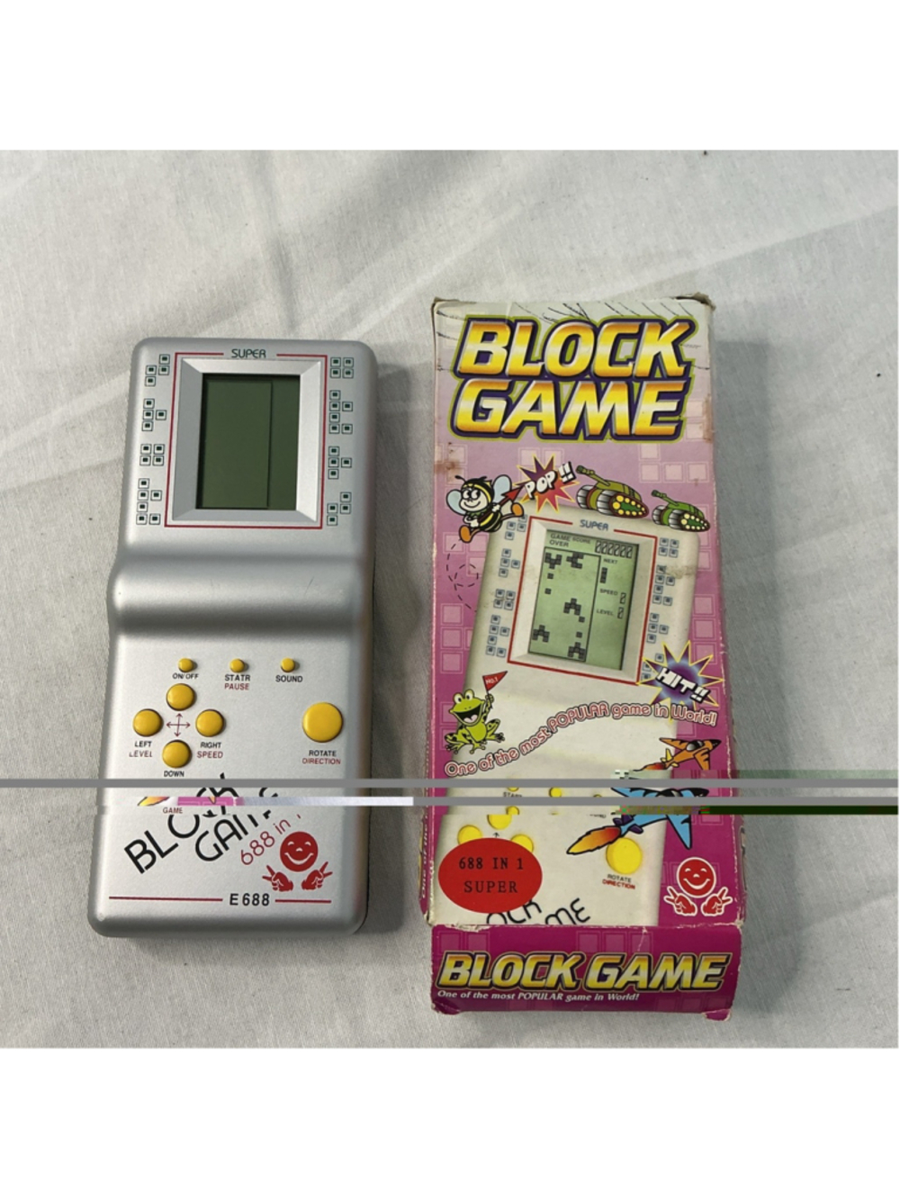 Retro Classic Block Game Console Multiple Games Level/Speed Handheld ( Tested )